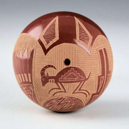 Lonewolf, Joseph - Mimbres Big Horn Sheep Seedpot (1975)