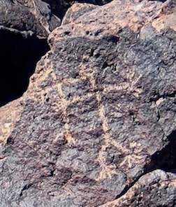 Human figure petroglyp