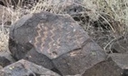 Wavy lines petroglyph