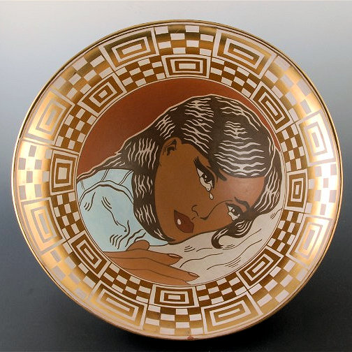 Diego Romero Girl Crying bowl1a