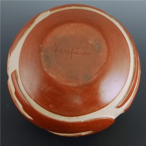 Sara Fina Tafoya Carved Avanyu Bowl1c