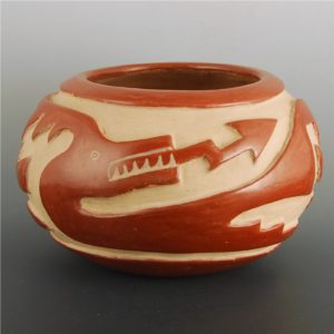 Carved bowl by SaraFina Tafoya