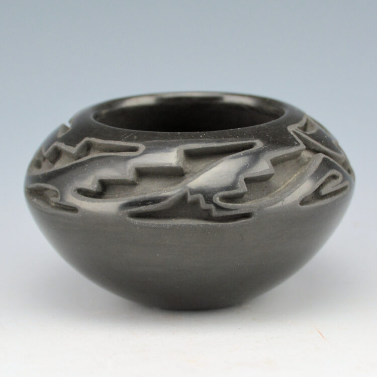 Gutierrez, Teresa - Black Carved Bowl with Avanyu - Image 3