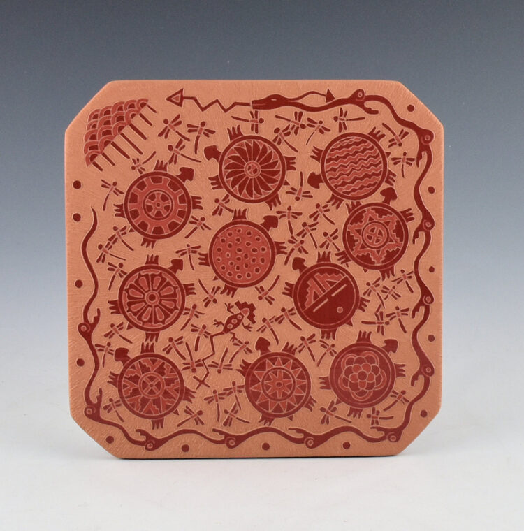 Duwyenie, Debra & Preston - Tile with 10 Turtles