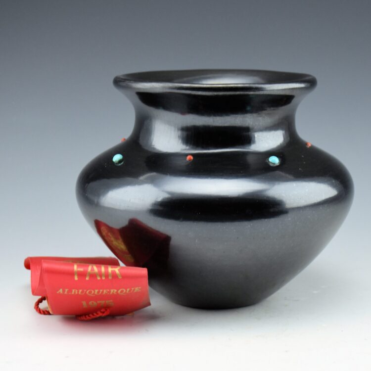 Garcia, Tina - Black Water Jar with Stones & Ribbon (1975)