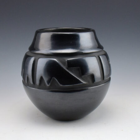 Alternative view of Ebelacker, Virginia - Jar with Carved Mountain Designs (1970's)