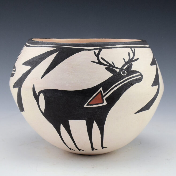Lewis, Lucy - Bowl with Heartline Deer (1980's)
