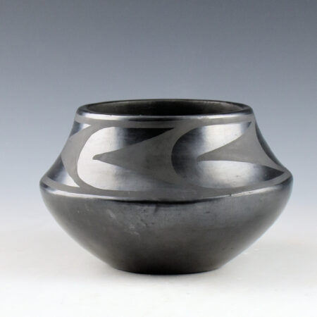Alternative view of Roybal, Tonita - Gunmetal Jar with Plant Designs (1920's)
