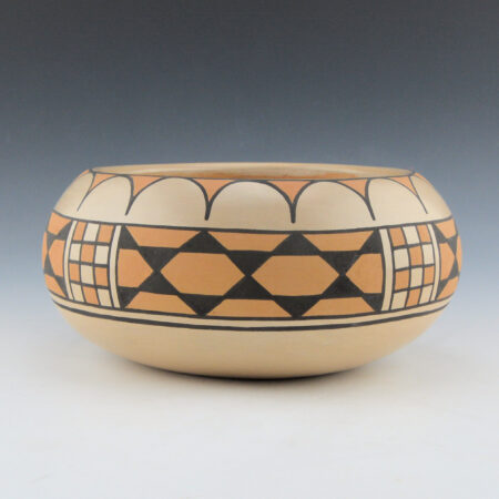 Blue Corn - Polychrome Bowl with Corn and Star Patterns (1970s)