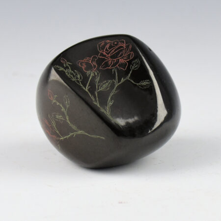 Speckled Rock, Paul - Seedpot with Roses (1983)