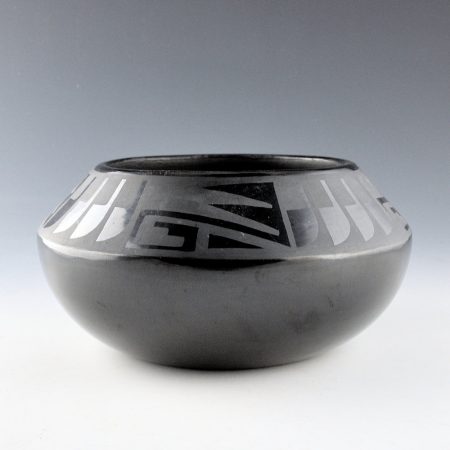 Alternative view of Gonzales, Rose - 8" Wide Bowl with Feather Design (1950s)