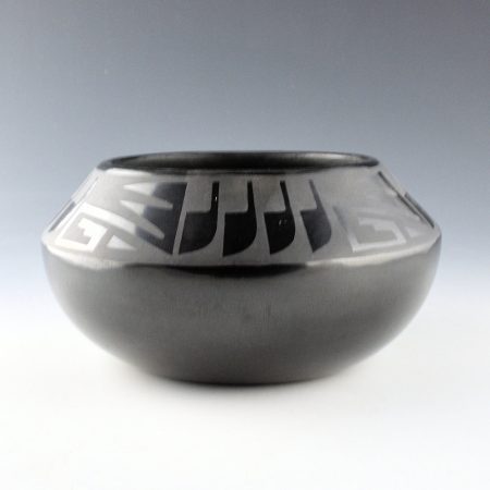 Gonzales, Rose - 8" Wide Bowl with Feather Design (1950s)