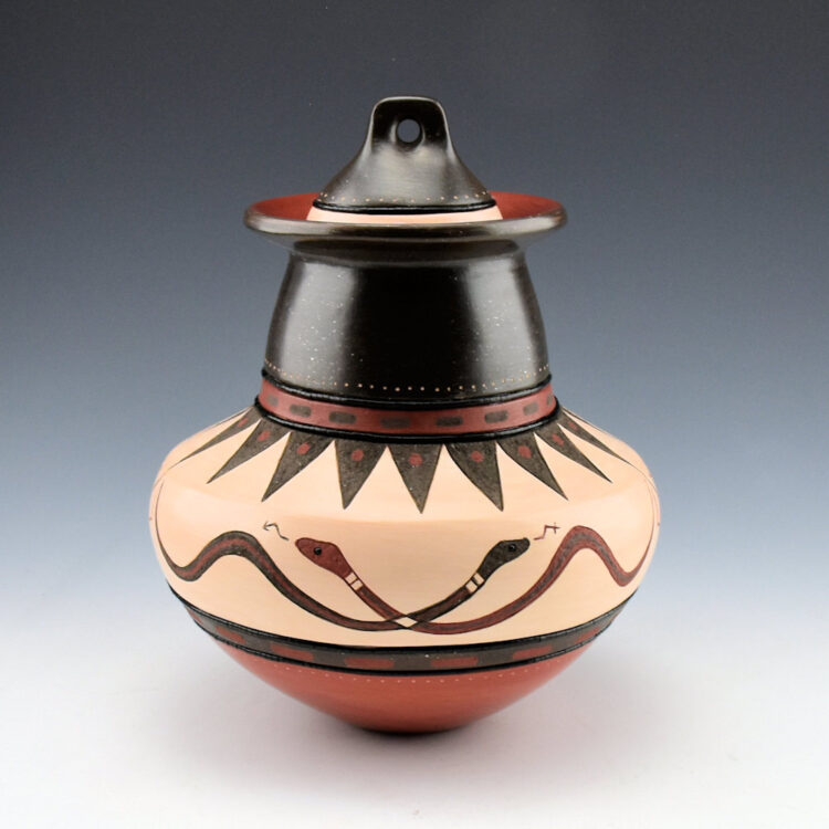 Sanchez, Russell  - Polychrome "San Ildefonso Feast Day" Water Jar with Lid (2019) - Image 4