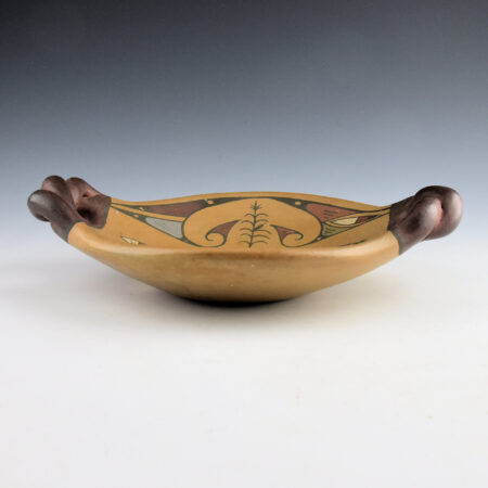 Alternative view of Gutierrez, Lela & Van - Polychrome Open Bowl with Corn Designs (1930's)