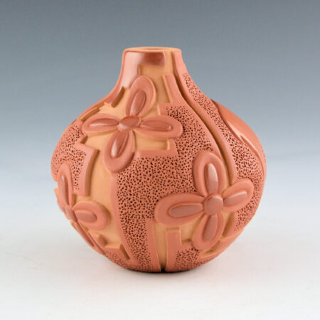 Alternative view of Garcia, Tammy - Red Jar with Heartline Deer and Flowers