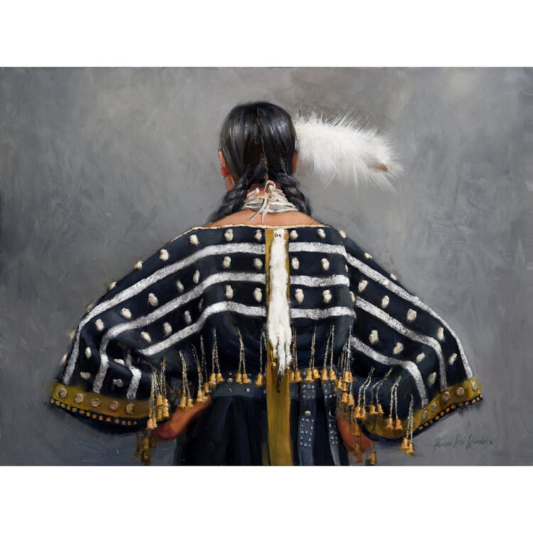 Winder, Kwani Povi - "Serenity" Oil and Metal Leaf on Board (24" x 18")