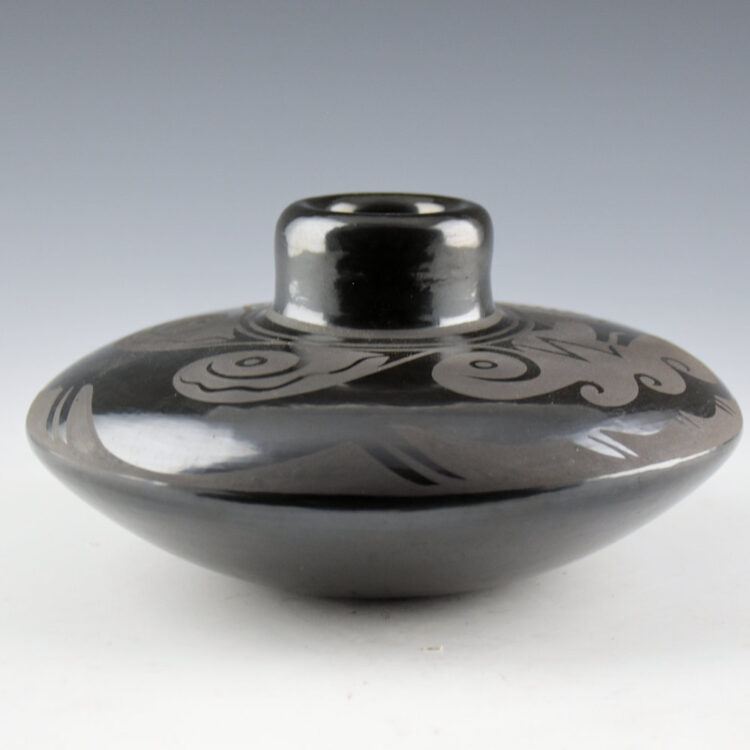 Sisneros, Jerry - Wide Jar with Swirling Avanyu