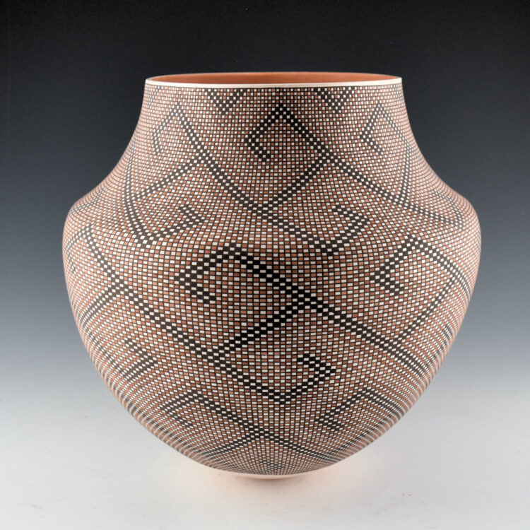 Antonio, Frederica - Large Four Color Jar with Interlocking Clouds