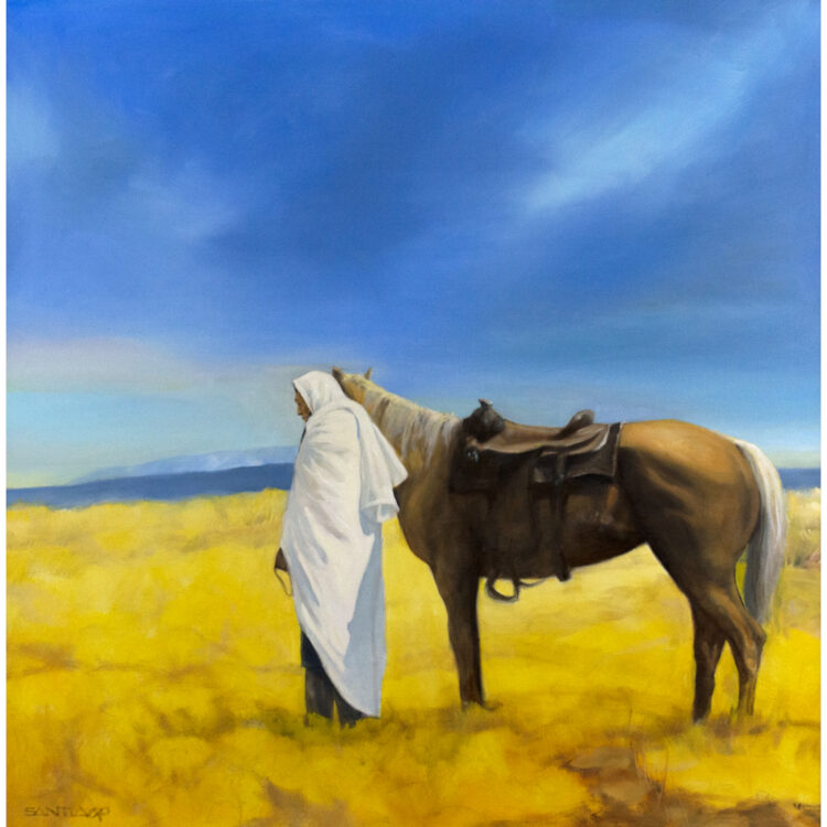 Santiago, Roseta - "Lost and Found", Oil on Panel, (30" x 30")