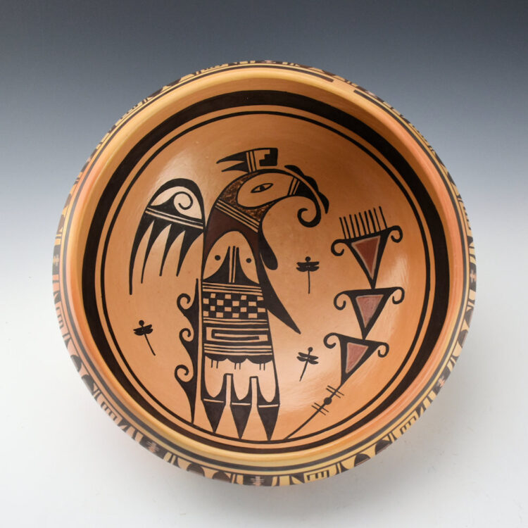 Setalla, Dee - Large Open Bowl with Hummingbird, Dragonflies, and Bird Wings