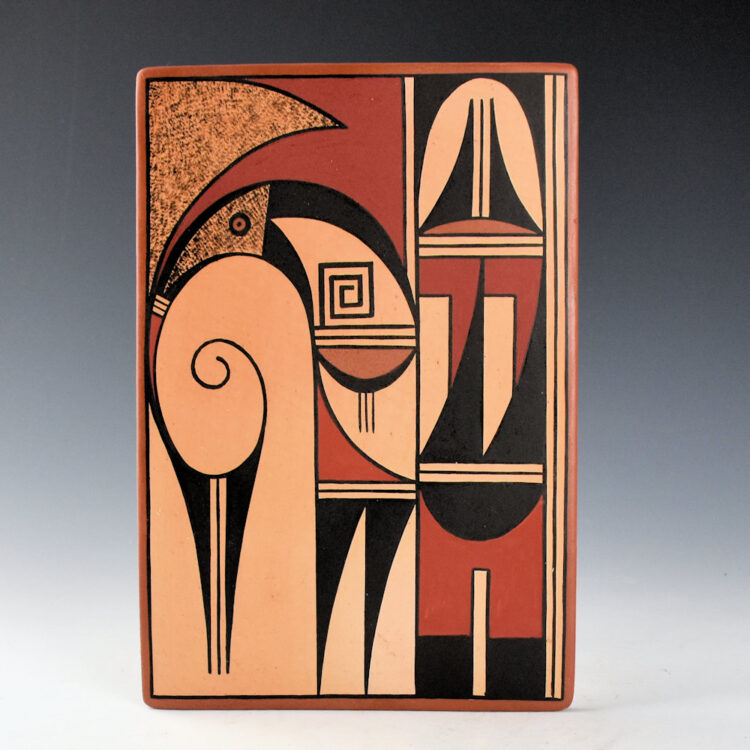 Setalla, Stetson - Tile with Hummingbird and Bird Tail Designs