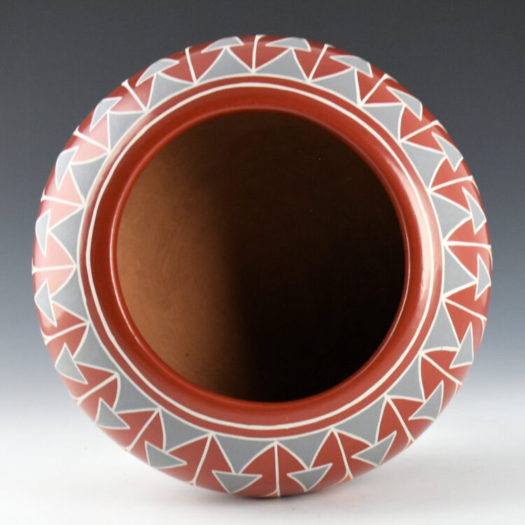 Tapia, Belen - Polychrome Bowl with Feather Designs (1980s) - Image 2