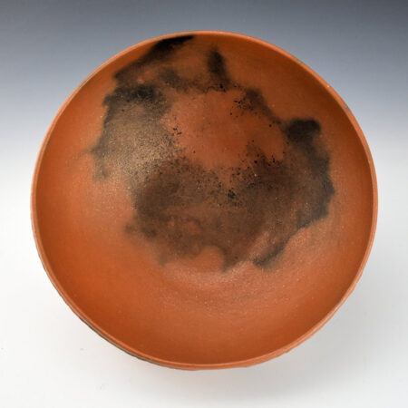 Alternative view of Tso, Jared - Traditional Micaceous Bowl with FireClouds and Raised Rim (2020)