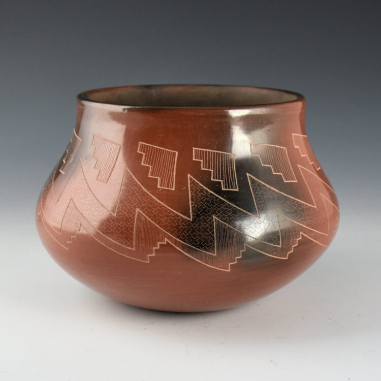 Folwell, Polly Rose - Jar with Mountain and Lightning Designs