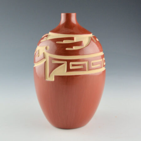 Alternative view of Diaz, Tina - Red Jar with Carved Avanyu