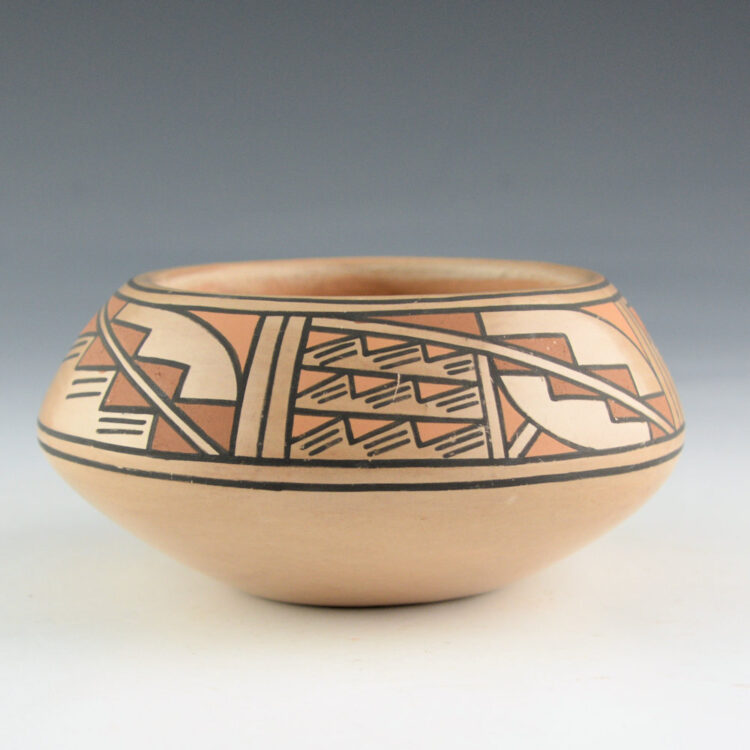 Blue Corn - Polychrome Bowl with Lightning and Rain Designs (1970s)