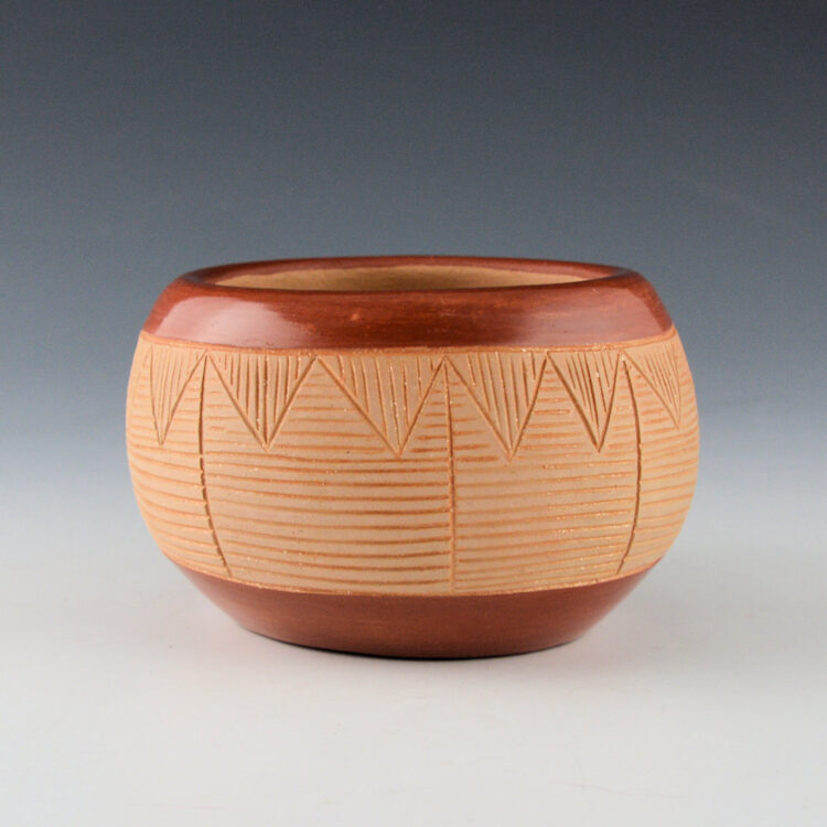 Herrera, Rosita de - Incised Potsuwi'i Bowl with Clouds and Mountains (1970s) - Image 3