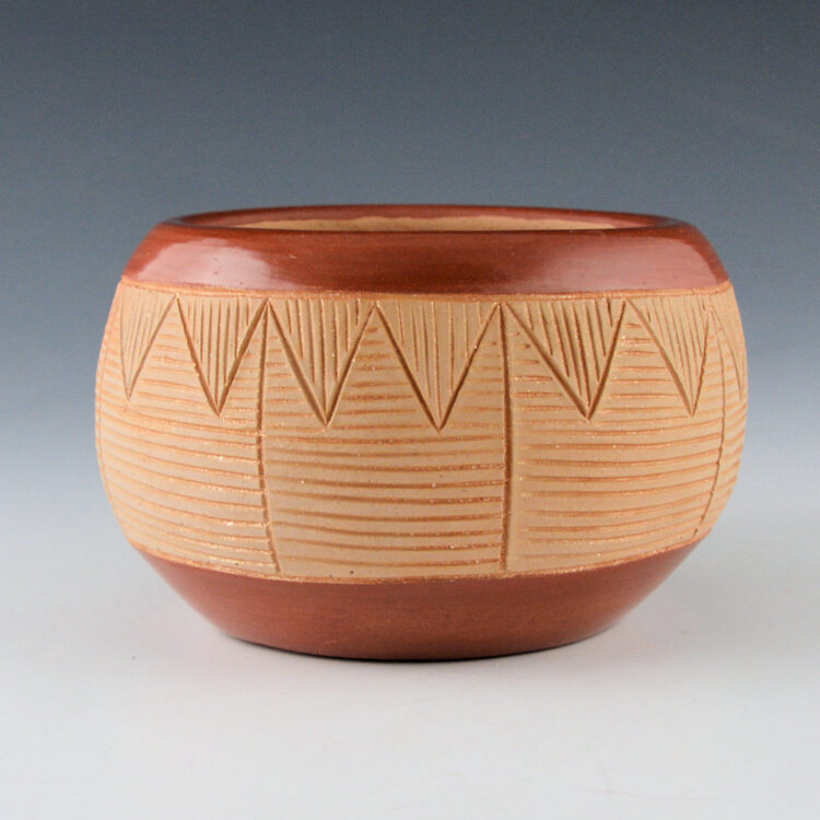 Herrera, Rosita de - Incised Potsuwi'i Bowl with Clouds and Mountains (1970s) - Image 2