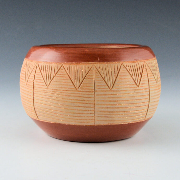 Herrera, Rosita de - Incised Potsuwi'i Bowl with Clouds and Mountains (1970s)