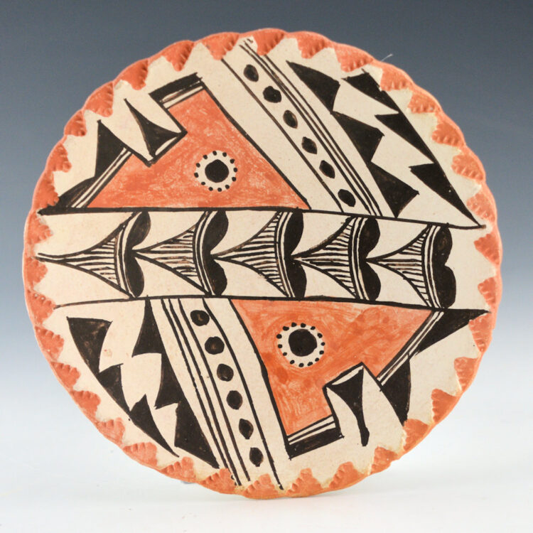 Lewis, Mary - Plate with Rain Clouds and Corrugated Rim
