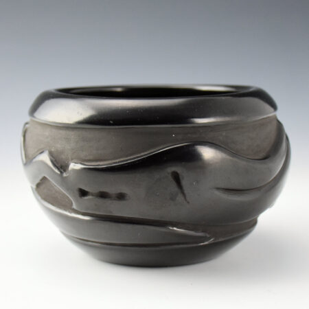 Shije, Clara Chavarria - Fully Polished Bowl with Avanyu (1970s)