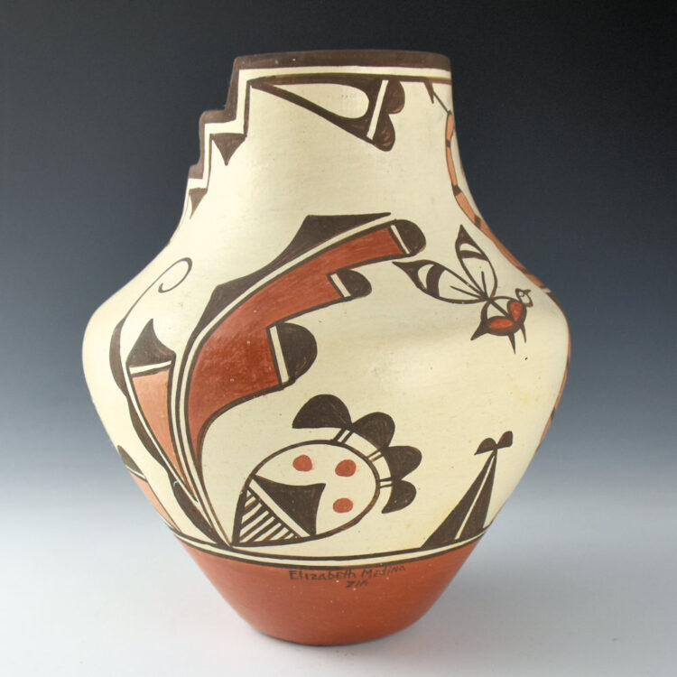 Medina, Elizabeth - Kiva Edge Jar with Koshari and Hummingbird (1980s) - Image 3