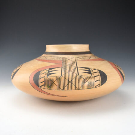 Nampeyo, James Garcia - 10" Wide Water Jar with Bat Wing Design (1980s)