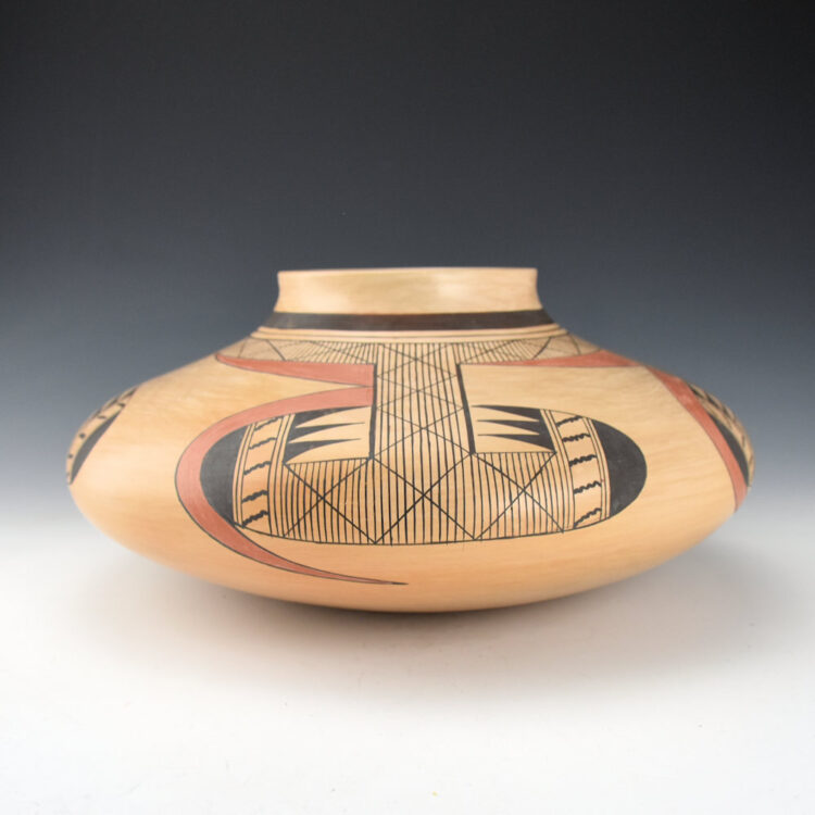 Nampeyo, James Garcia - 10" Wide Water Jar with Bat Wing Design (1980s)