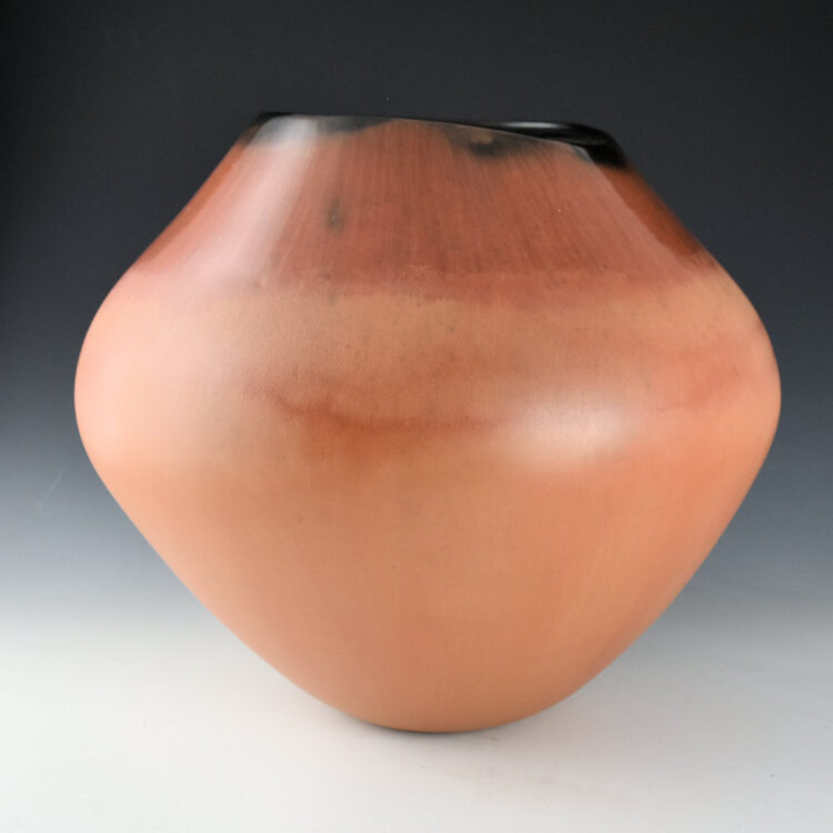 Folwell, Jody - Large Black and Red Jar with Asymmetric Rim