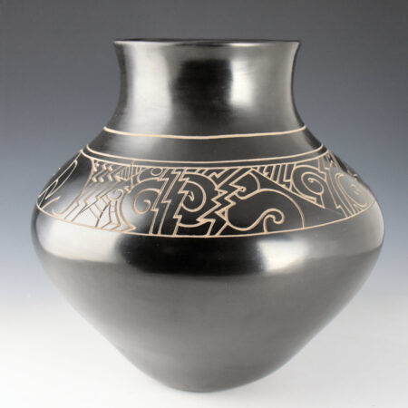 Alternative view of Folwell, Jody - 10" Tall Water Jar with Incised Rain Designs