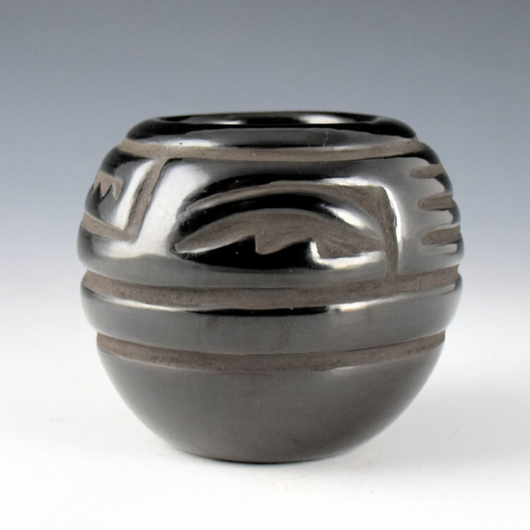 Tafoya, Legoria - Bowl with Carved Avanyu (1970s) - Image 2