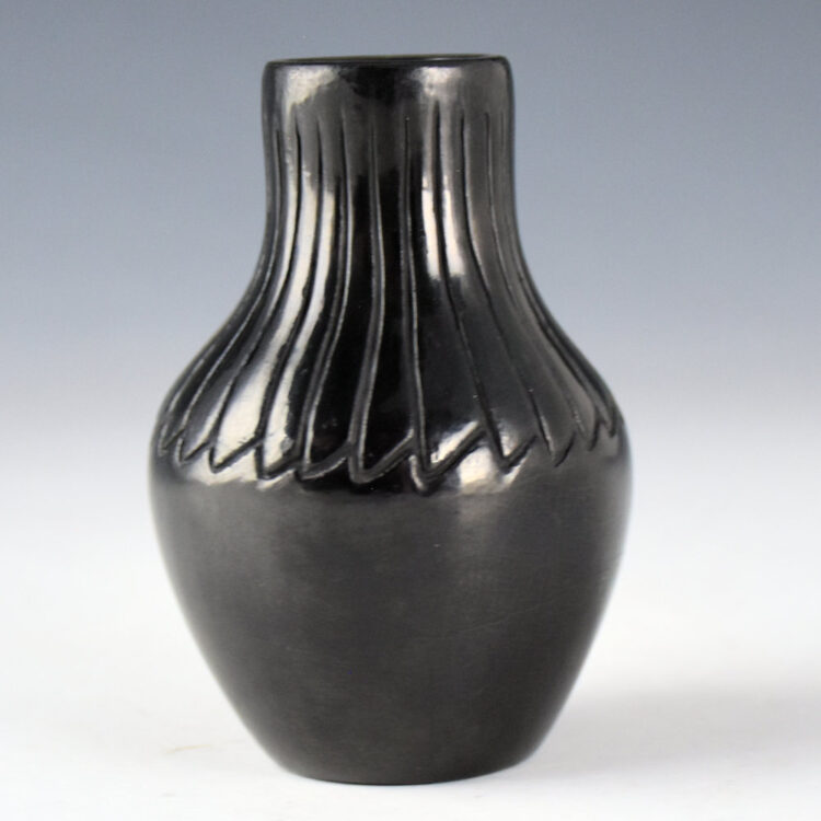 Tafoya, Stephanie - "First Flight" Mini Jar with Carved Feathers