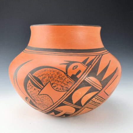 Cheeda, Zella "Antelope Woman" - Large Water Jar with Fox Design (1950's)