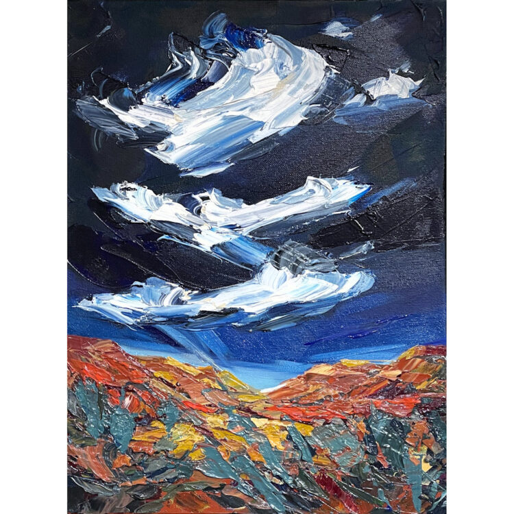 Vargas, Andrea - "Evening in Abiquiu" (Oil on Canvas) 12" x 16"