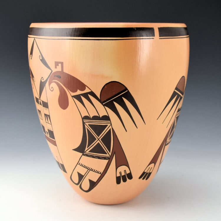 Tahbo, Mark - Tall Jar with Hummingbird Moths and Flower Designs (1994) - Image 4