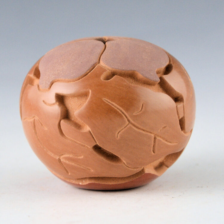 Borts-Medlock, Autumn - Three Color Seedpot with Leaves and Flower (2003)