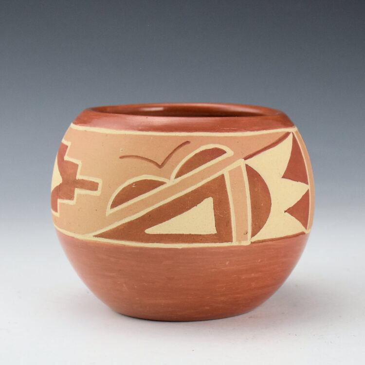 Cata Pacheco, Rose - Polychrome Bowl with Cloud and Rain Designs (1960s) - Image 2