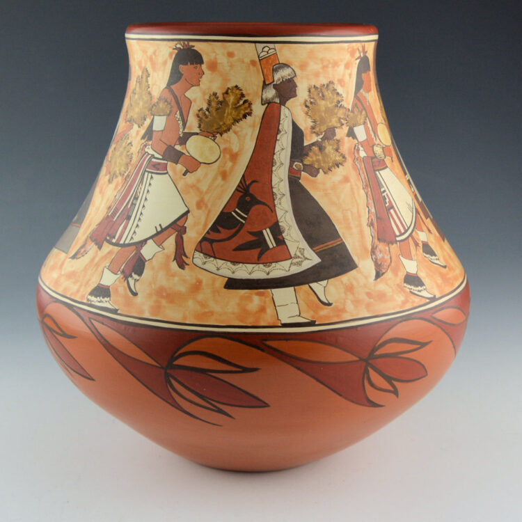 de la Cruz, Juan  - "Harvest Dance" Polychrome Water Jar