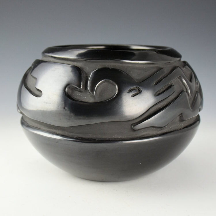 Tafoya, Margaret - Deeply Carved Bowl with Avanyu (1980s)