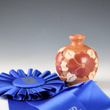 Borts-Medlock, Autumn  - "Mountain Magic" Jar with Flowers (2007) Ribbon